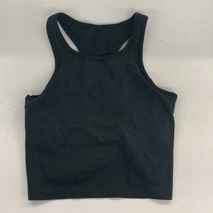 Charcoal black gray Lululemon tank top with built in bra - 6